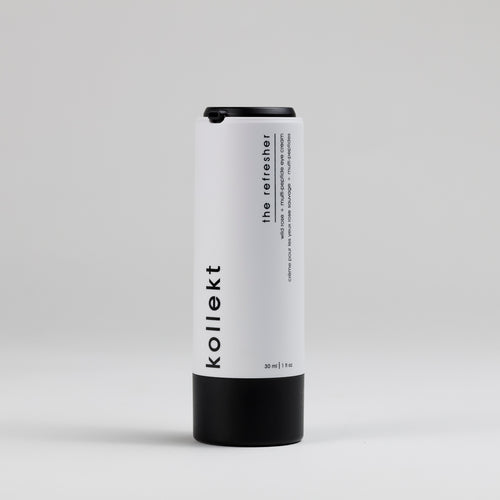 The Refresher Firming Peptide Eye Cream Refillable Bottle Standing Up 